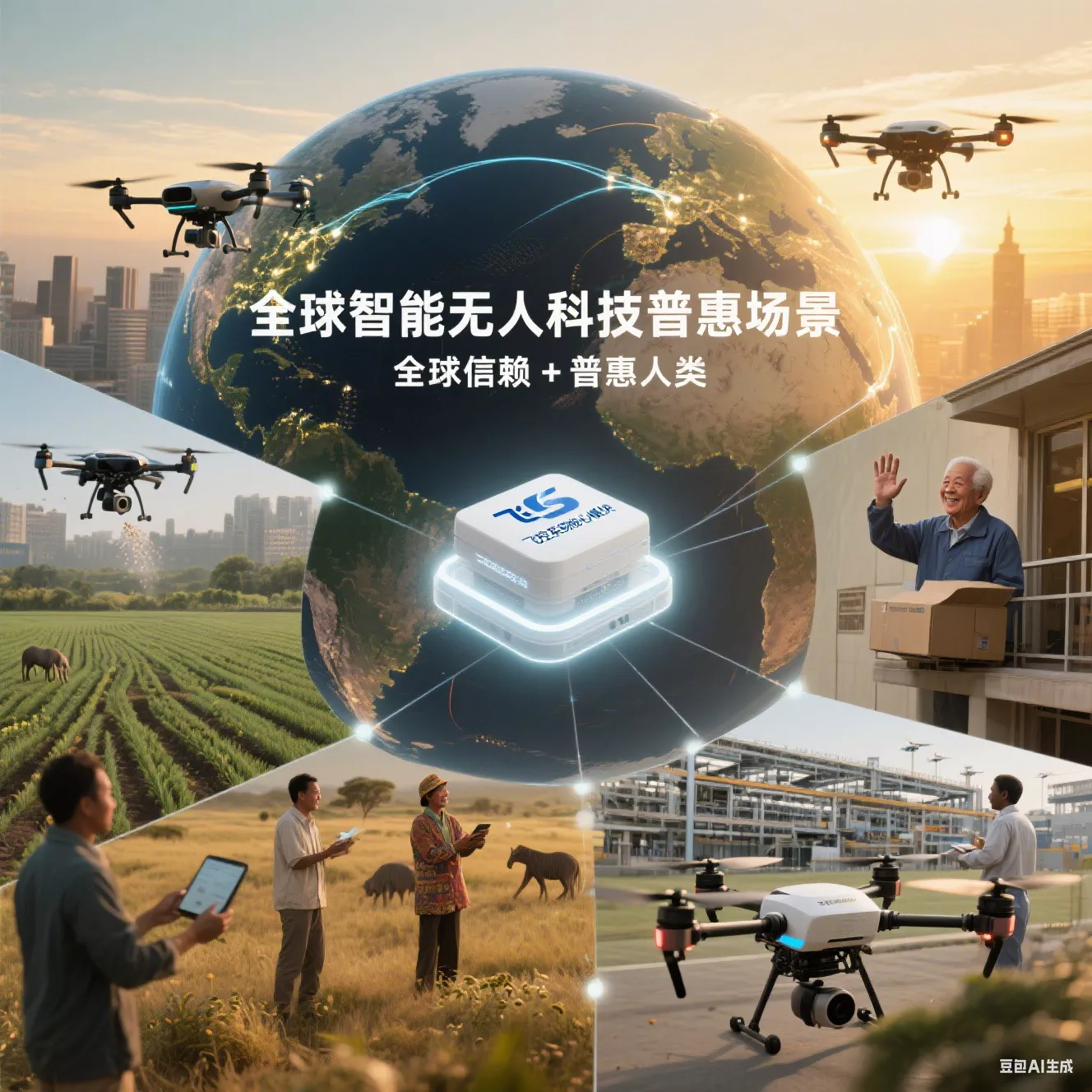 成为全球客户无人控制系统值得信赖的供应商，让智能无人科技普惠人类生活。